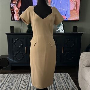 Karen Millen Classic Beige Midi Dress